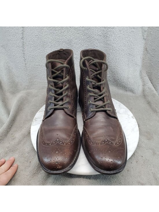 Studio Ink Shoes Mens Size 11 Brown Leather Lace Up Wingtip Boots main image 10